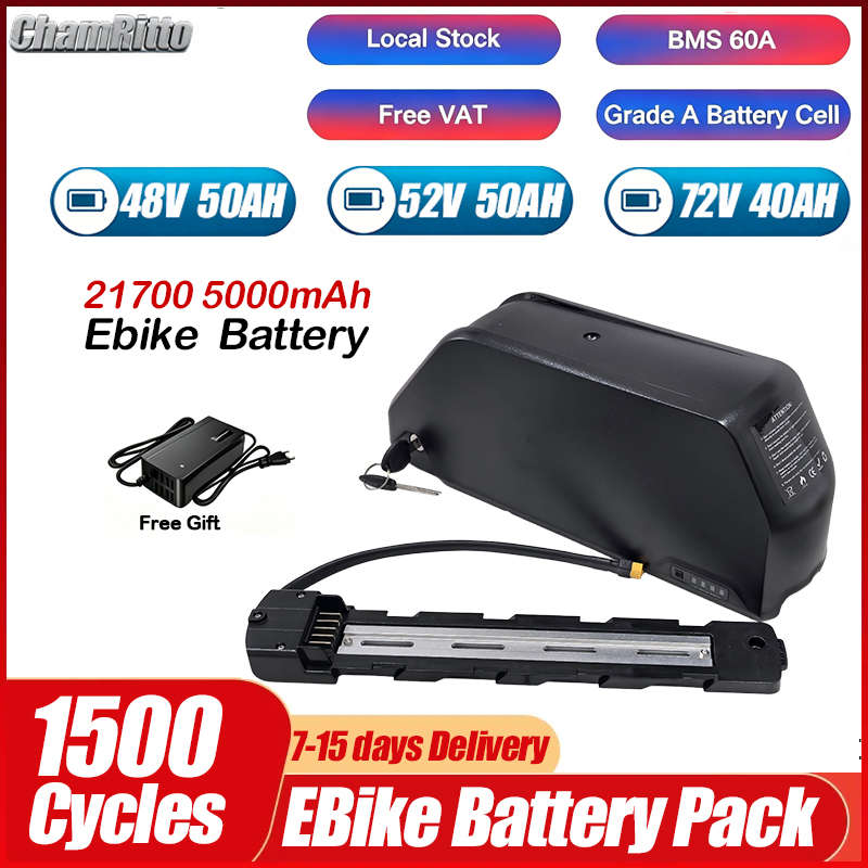 Electric bicycle 36v 48v 52v 2 - đánh giá và giá Electric Bicycle Battery 72V 30Ah