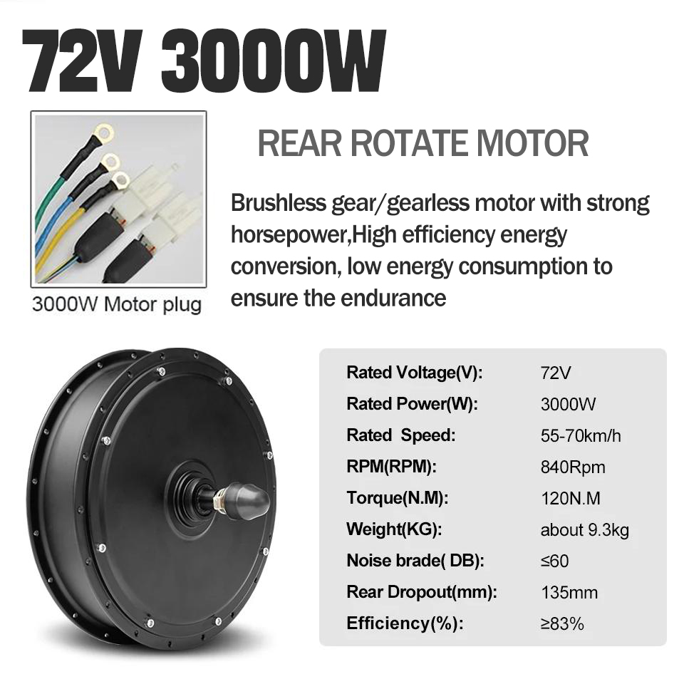 72V 3000W E Bike Conversion Ki - đánh giá và giá Ebike Conversion Kit 72V 3000W